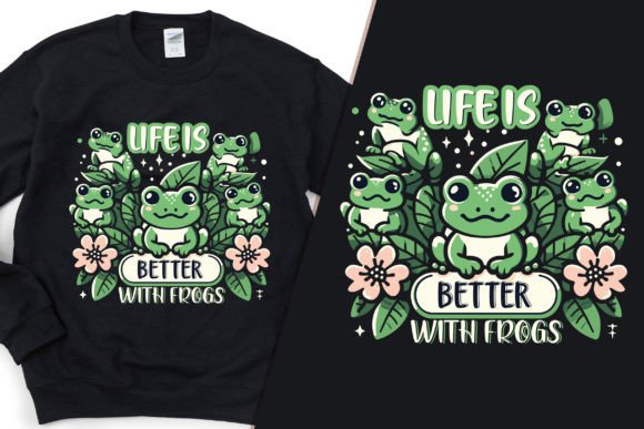 A Frog Graphic for T-Shirt Designs that Captures Joy