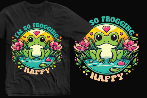 A Frogging Good Graphic for T-Shirt Designs and Merchandise