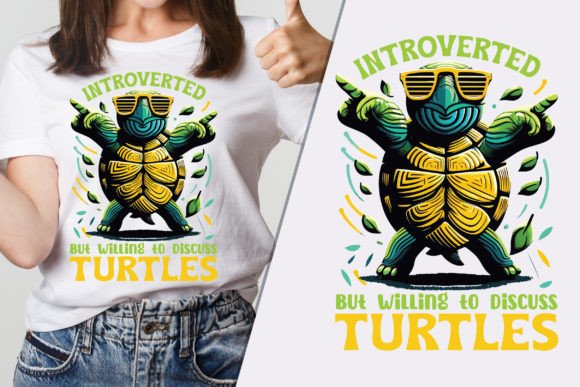 A Modern Graphic Review: Introverted Discuss Turtles Tee