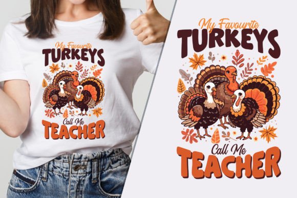 Evaluating My Favourite Turkeys Call Me Teacher Tee Graphics