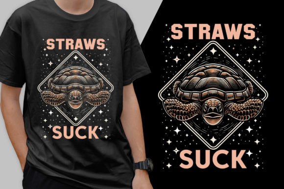 Straws Suck Classic T-Shirt Graphic Design Review
