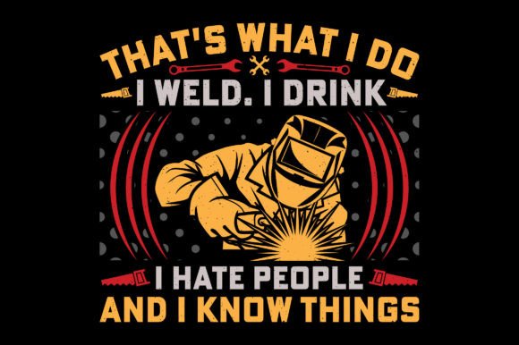 Welding Graphics: A Bold T-Shirt Design for Editorial Use