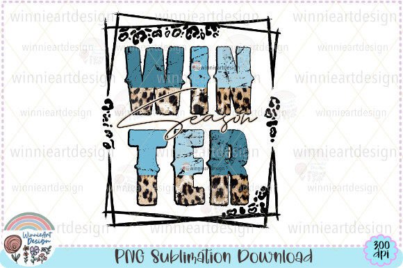 Winter Season Leopard Sublimation: A Bold Graphic for Branding & T-Shirt Designs